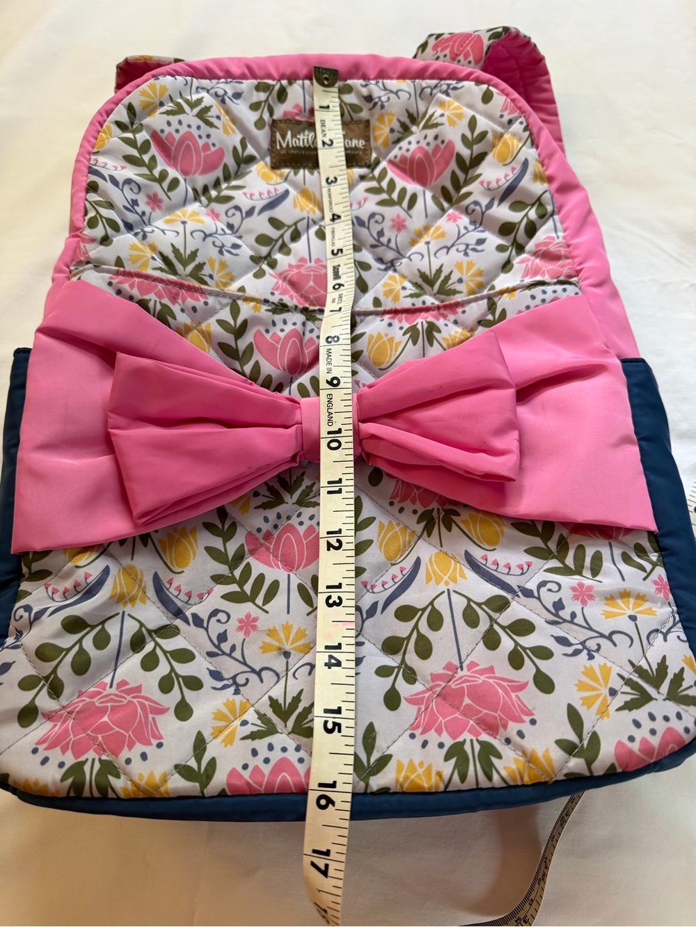 Matilda Jane Pink Floral Bow Kids Backpack - Picture 2 of 5